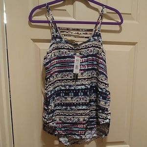 NWT Blue patterned tank
